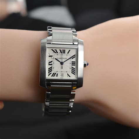 cartier tank francaise watch women& 39|cartier tank francaise large automatic.